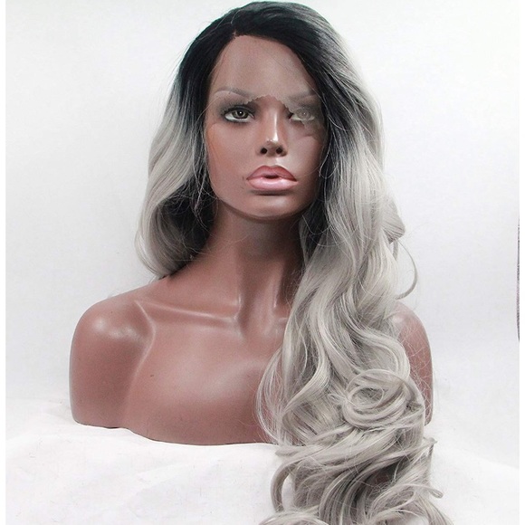 ?Luca GREY OMBRÉ 22” LACEFRONT CELEB WIG *NWT* main image 5